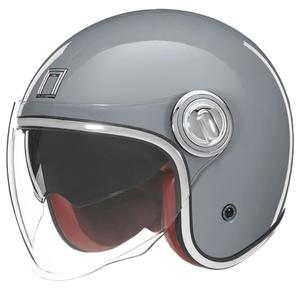 Otwarty kask motocyklowy NOX PREMIUM Heritage szary