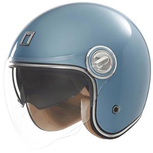 Kask motocyklowy otwarty Nox Premium Heritage turkusowy