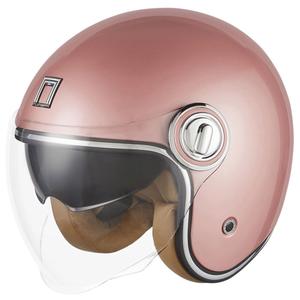 Kask motocyklowy otwarty NOX PREMIUM Heritage w kolorze różowego złota