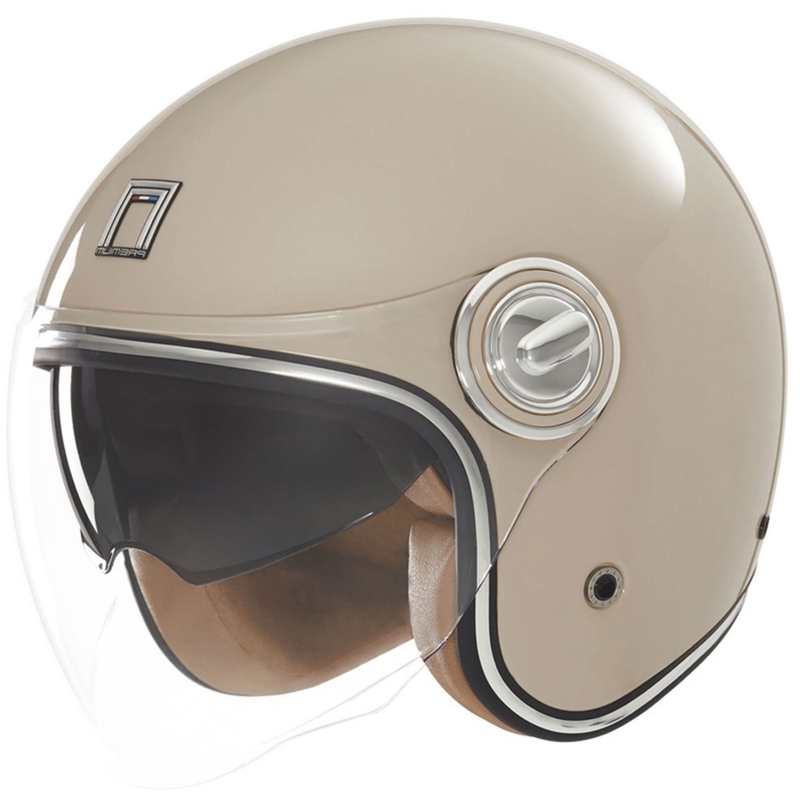 Kask motocyklowy otwarty Nox Premium Heritage beżowy