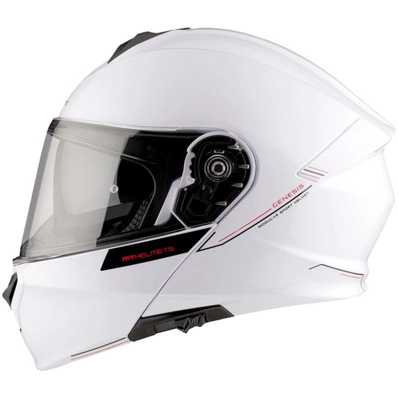 Kask motocyklowy MT Genesis SV Solid A0 biały połysk