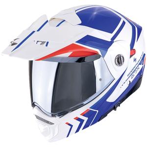 Kask motocyklowy składany Scorpion ADX-2 LEWIS biało-niebiesko-czerwony