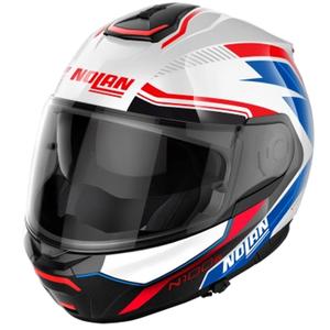 Odchylany kask motocyklowy Nolan N100-6 Surveyor N-COM 24 biało-niebieski