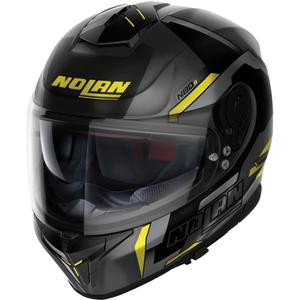Kask motocyklowy integralny Nolan N80-8 Wanted N-com czarno-fluo żółty