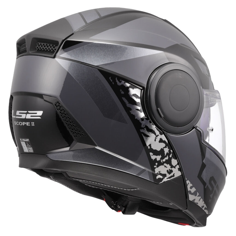 Kask motocyklowy typu flip-up LS2 FF902 Scope II Oxyd czarno-tytanowy
