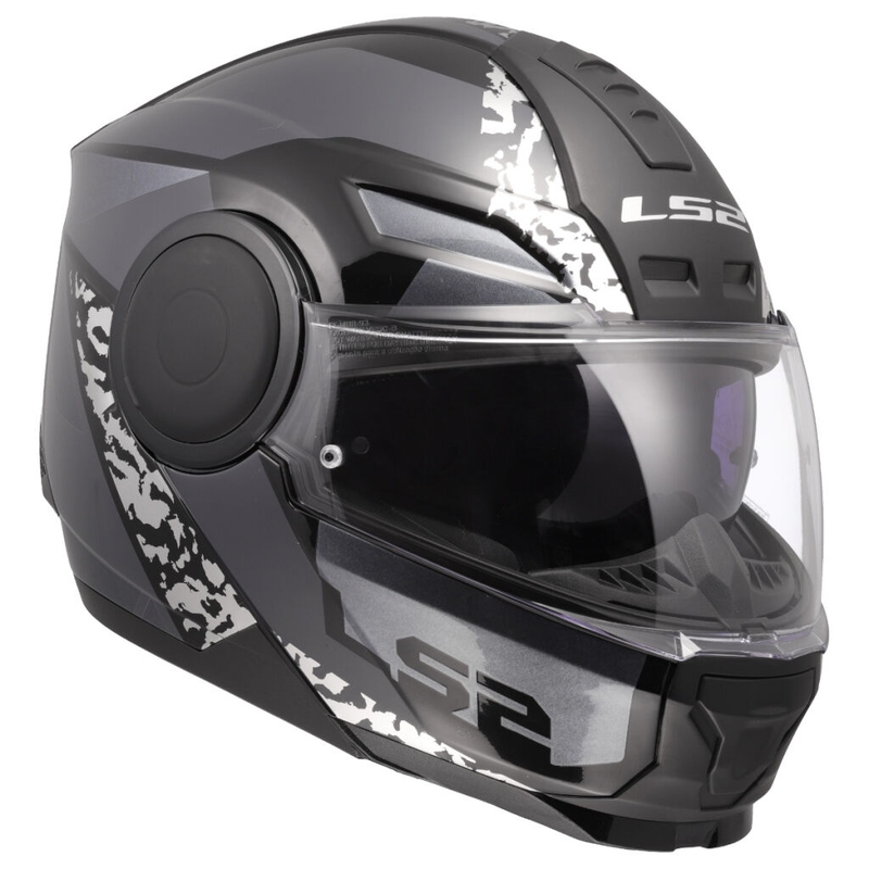 Kask motocyklowy typu flip-up LS2 FF902 Scope II Oxyd czarno-tytanowy