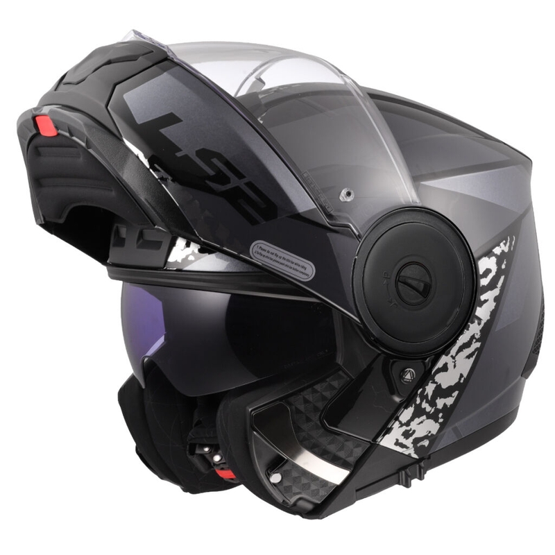 Kask motocyklowy typu flip-up LS2 FF902 Scope II Oxyd czarno-tytanowy