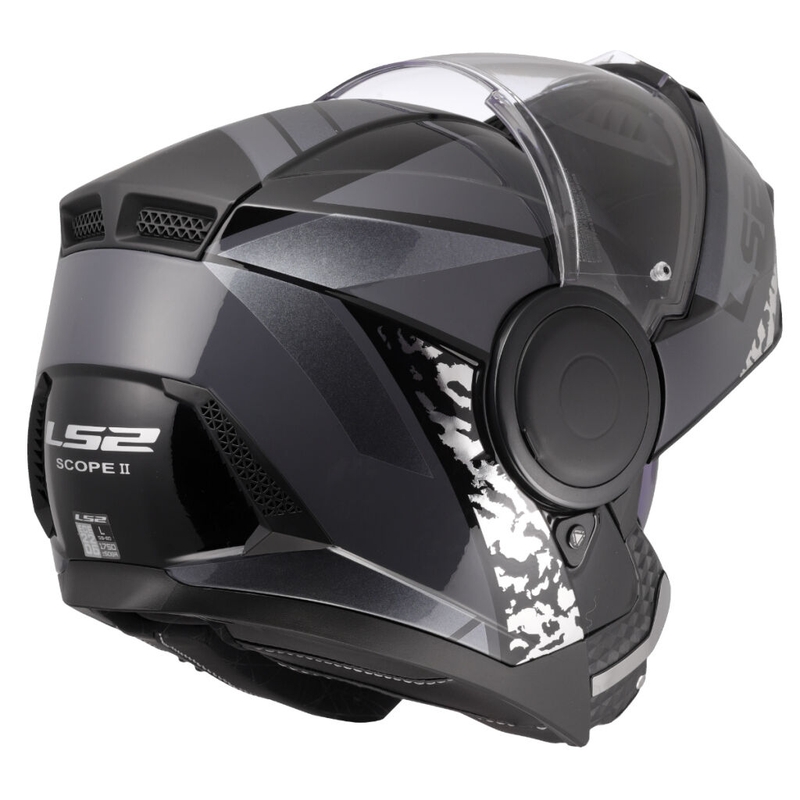 Kask motocyklowy typu flip-up LS2 FF902 Scope II Oxyd czarno-tytanowy