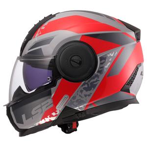 Kask motocyklowy typu flip-up LS2 FF902 Scope II Oxyd szaro-czerwony
