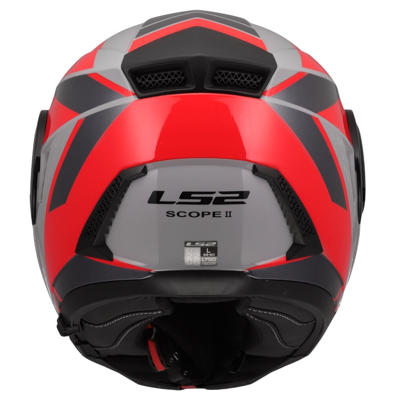 Kask motocyklowy typu flip-up LS2 FF902 Scope II Oxyd szaro-czerwony
