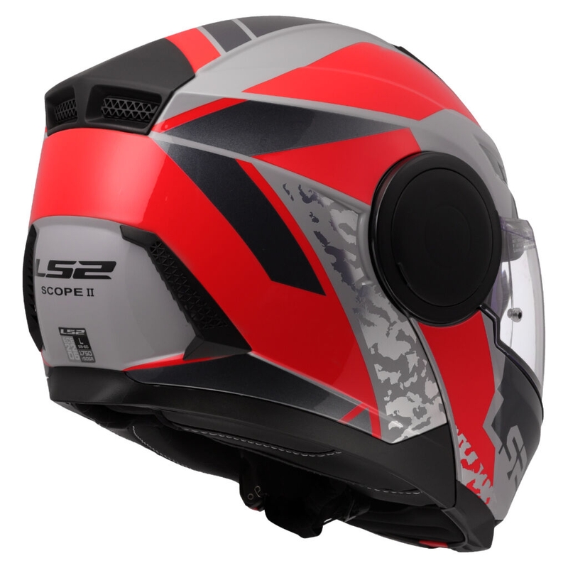 Kask motocyklowy typu flip-up LS2 FF902 Scope II Oxyd szaro-czerwony