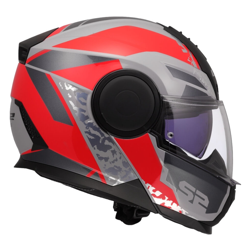 Kask motocyklowy typu flip-up LS2 FF902 Scope II Oxyd szaro-czerwony