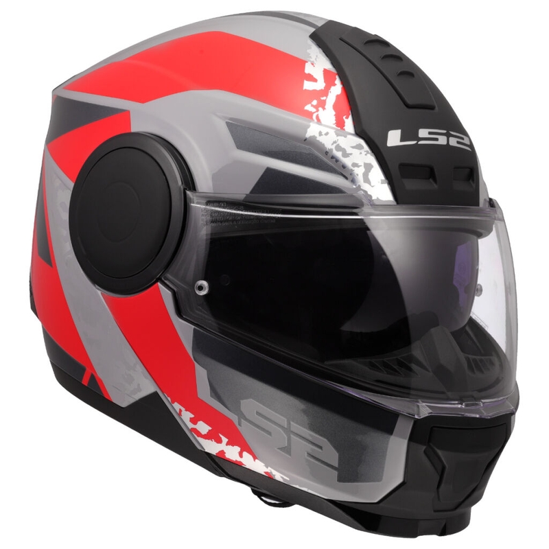 Kask motocyklowy typu flip-up LS2 FF902 Scope II Oxyd szaro-czerwony
