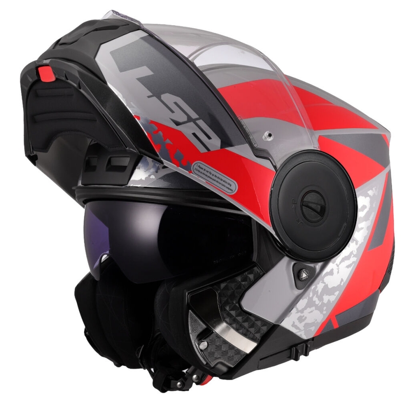 Kask motocyklowy typu flip-up LS2 FF902 Scope II Oxyd szaro-czerwony