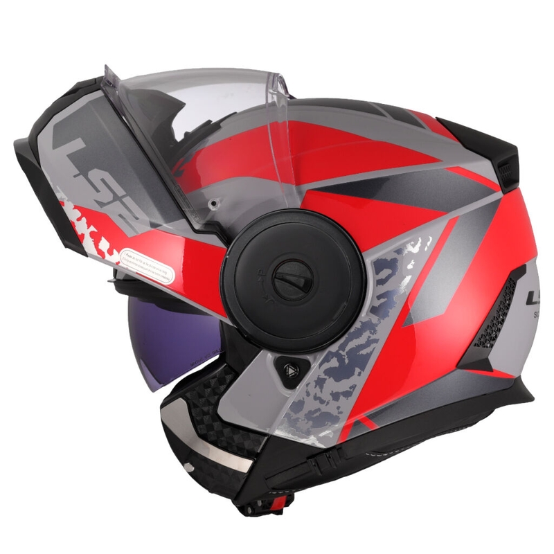 Kask motocyklowy typu flip-up LS2 FF902 Scope II Oxyd szaro-czerwony
