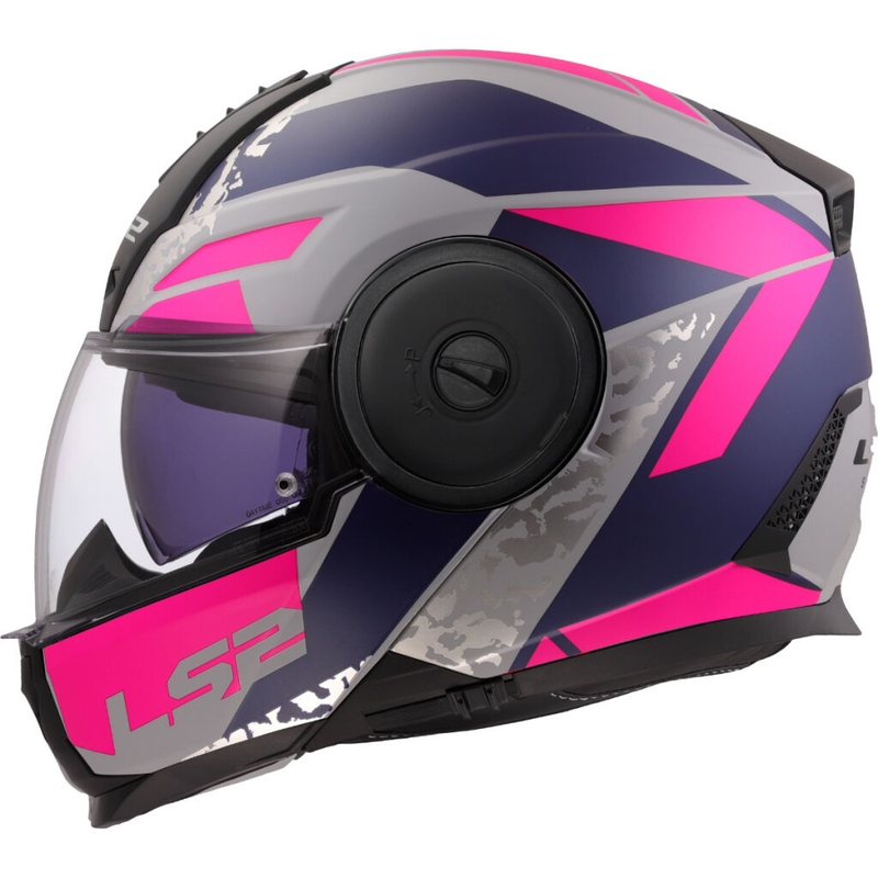 Kask motocyklowy typu flip-up LS2 FF902 Scope II Oxyd szaro-niebiesko-fioletowy