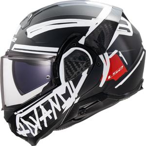 Kask motocyklowy typu flip-up LS2 FF910 Advant II Tape czarny