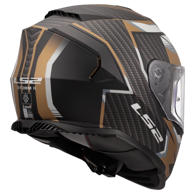 Kask motocyklowy integralny LS2 FF800 Storm II Tracker czarno-złoty