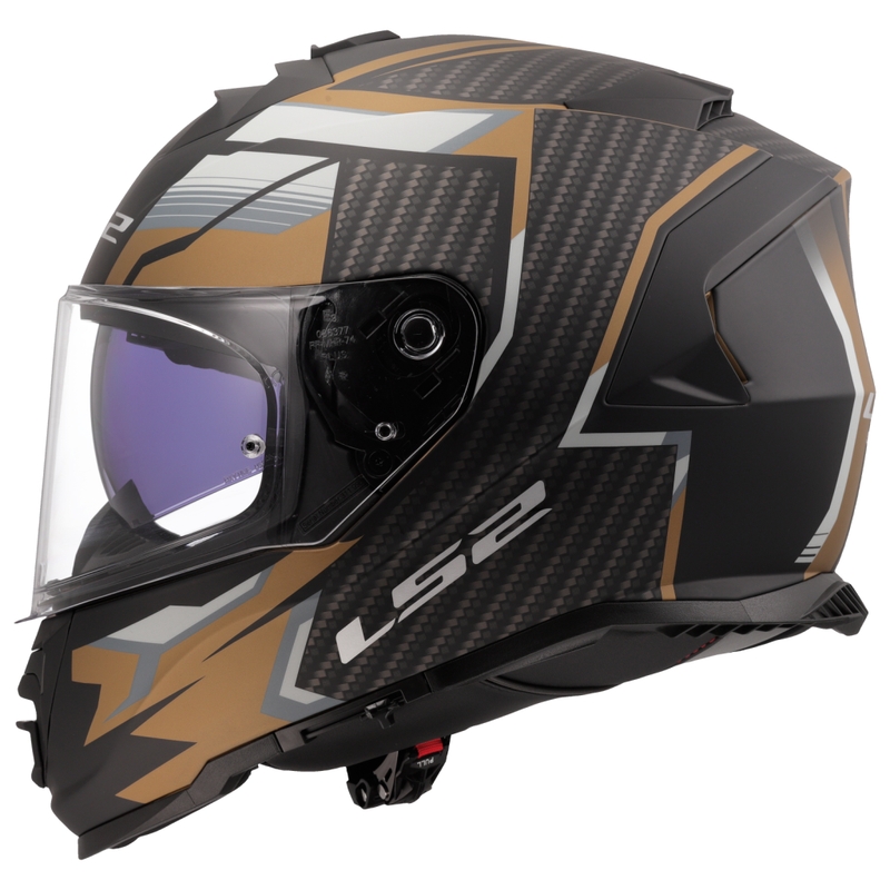 Kask motocyklowy integralny LS2 FF800 Storm II Tracker czarno-złoty