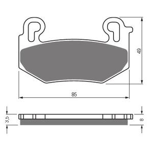 Brake pads GOLDFREN 442 S33 STREET FRONT