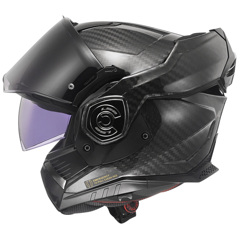 Kask motocyklowy typu flip-up LS2 FF901 Advant X Solid Carbon czarny