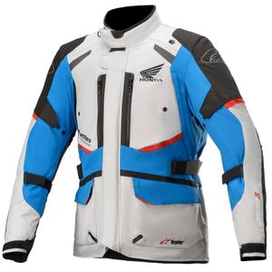 Kurtka motocyklowa Alpinestar Andes Drystar Honda w kolorze szaro-czarno-niebiesko-czerwonym