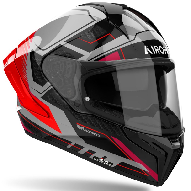 Kask motocyklowy integralny Airoh MATRYX Rocket błyszczący czerwony