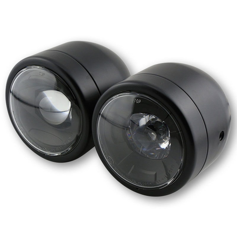 Reflektor przedni Highsider Smart Twin LED w kolorze czarnym