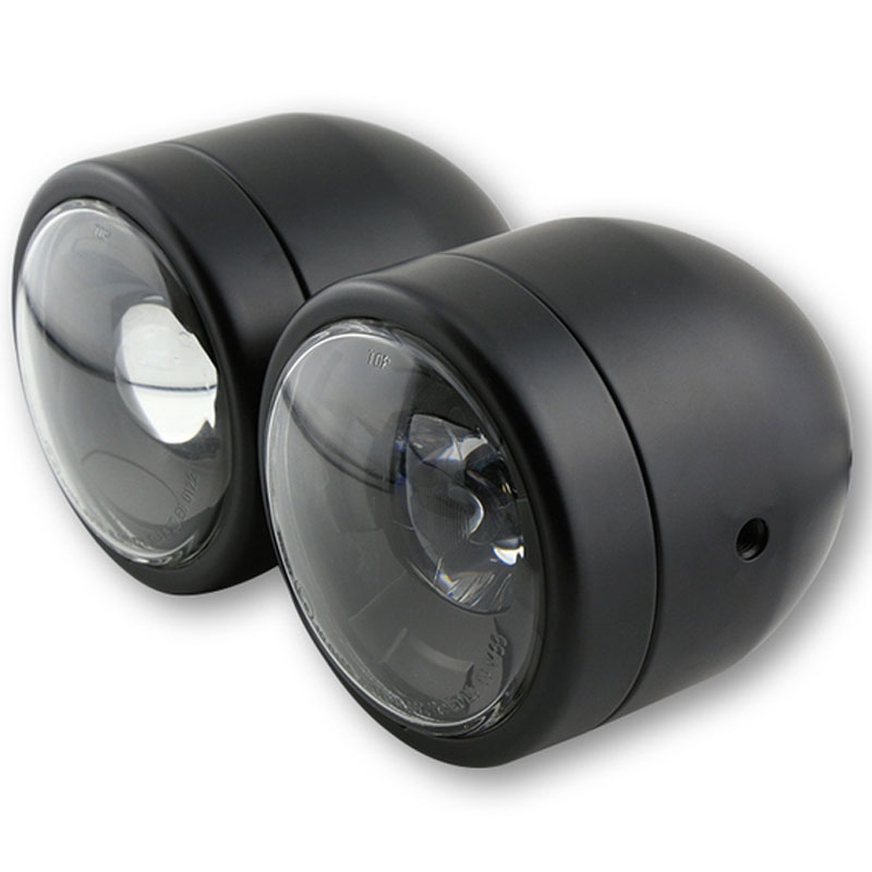 Reflektor przedni Highsider Smart Twin LED w kolorze czarnym