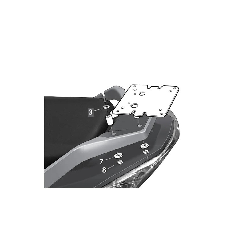 Top Master fitting kit SHAD for DAELIM S3 125 2010-2023, DAELIM S3 250 2010-2023
