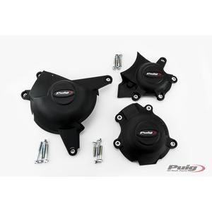 Engine covers PUIG Track for Championship 21517N black included 3 covers