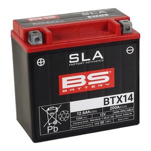 Factory activated battery BS-BATTERY BTX14 (FA) (YTX14 (FA)) SLA
