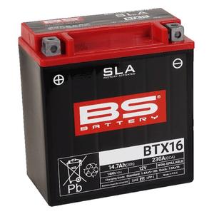 Factory activated battery BS-BATTERY BTX16 (FA) (YTX16 (FA)) SLA