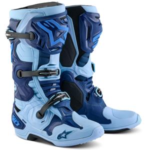 Buty motocyklowe Alpinestars Tech 10 Limited Edition Steelers w kolorze niebiesko-jasnoniebieskim