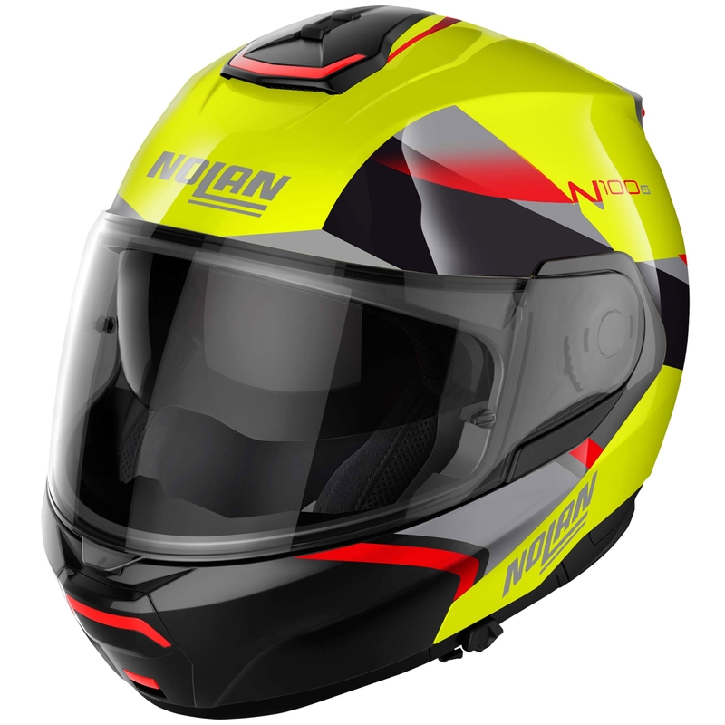 Kask motocyklowy typu flip-up Nolan N100-6 Paloma N-COM 27 fluorescencyjny żółty