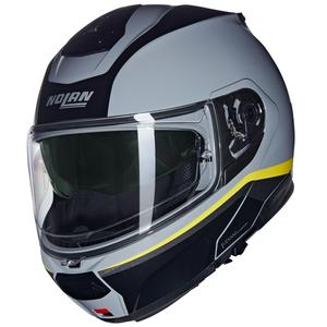 Kask motocyklowy typu flip-up Nolan N100-6 Incognito N-COM 346 szaro-czarno-żółty