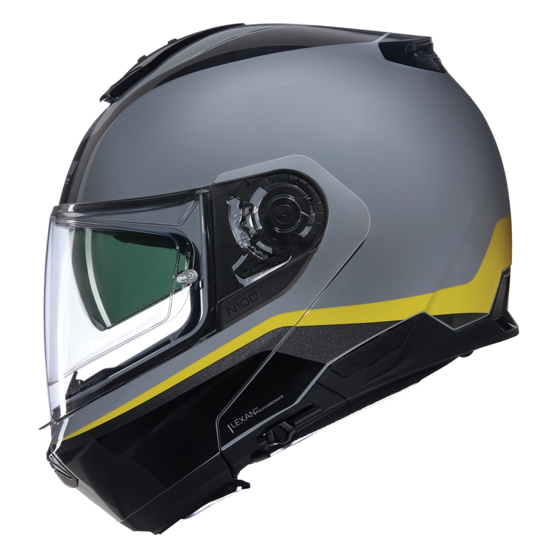Kask motocyklowy typu flip-up Nolan N100-6 Incognito N-COM 346 szaro-czarno-żółty