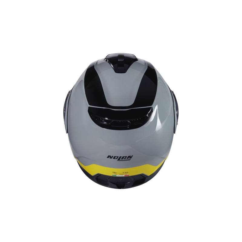 Kask motocyklowy typu flip-up Nolan N100-6 Incognito N-COM 346 szaro-czarno-żółty