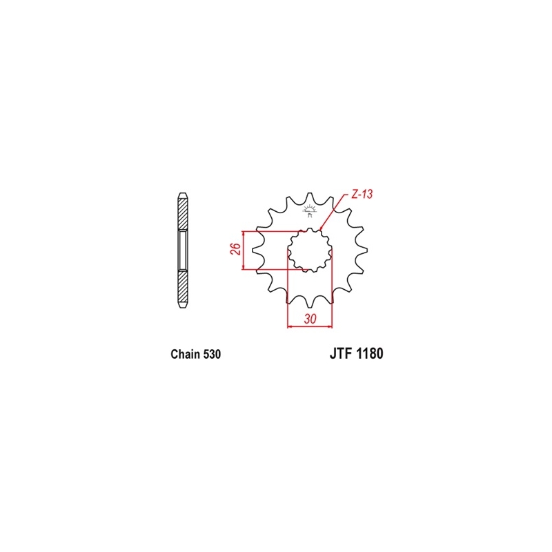 Front sprocket JT 18T, 530