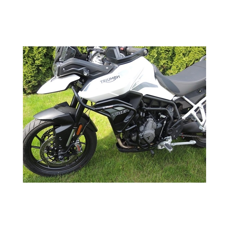Engine guards RDMOTO Black lower + upper frames (with protectors)