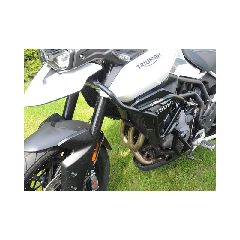 Engine guards RDMOTO Black lower + upper frames (with protectors)