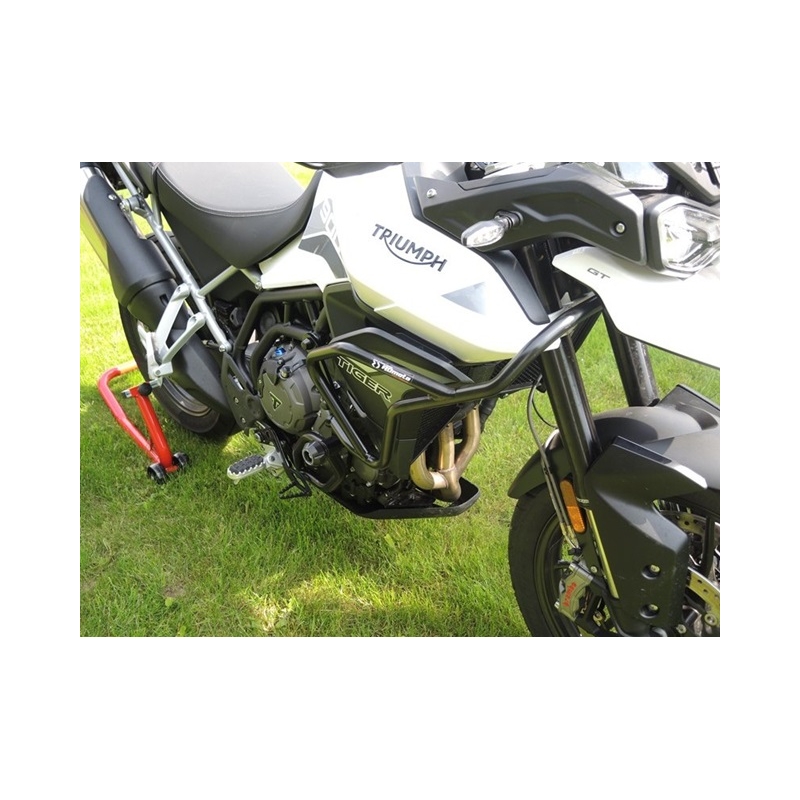 Engine guards RDMOTO Black lower + upper frames (with protectors)