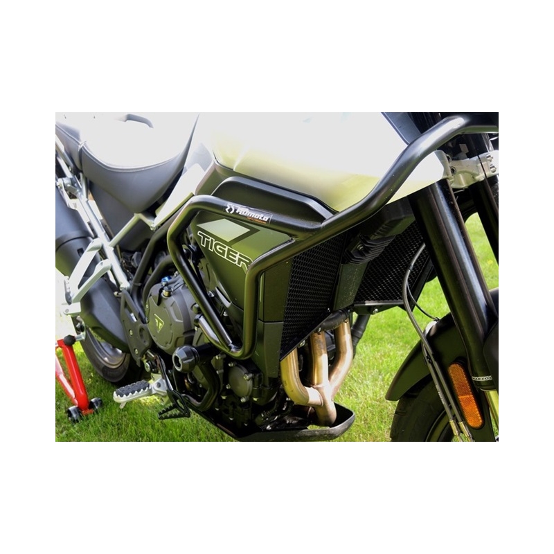 Engine guards RDMOTO Black lower + upper frames (with protectors)