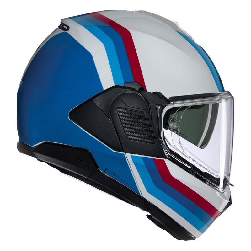 Kask motocyklowy typu flip-up Nolan N120-1 Lineo N-COM 347 biało-niebiesko-czerwony