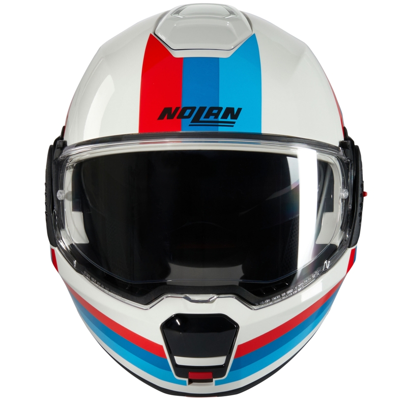 Kask motocyklowy typu flip-up Nolan N120-1 Lineo N-COM 347 biało-niebiesko-czerwony