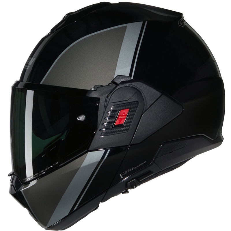 Kask motocyklowy typu flip-up Nolan N120-1 Verniciatura Speciale N-COM 341 czarno-szary