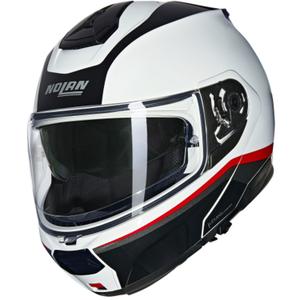 Kask motocyklowy typu flip-up Nolan N100-6 Incognito N-COM 344 biały-czarny-czerwony