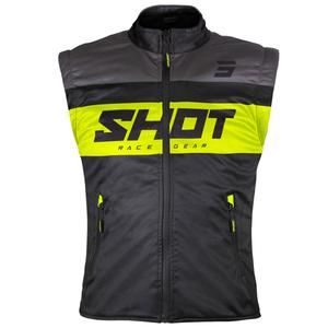 Kamizelka motocyklowa Shot Bodywarmer Lite czarno-fluo-żółta