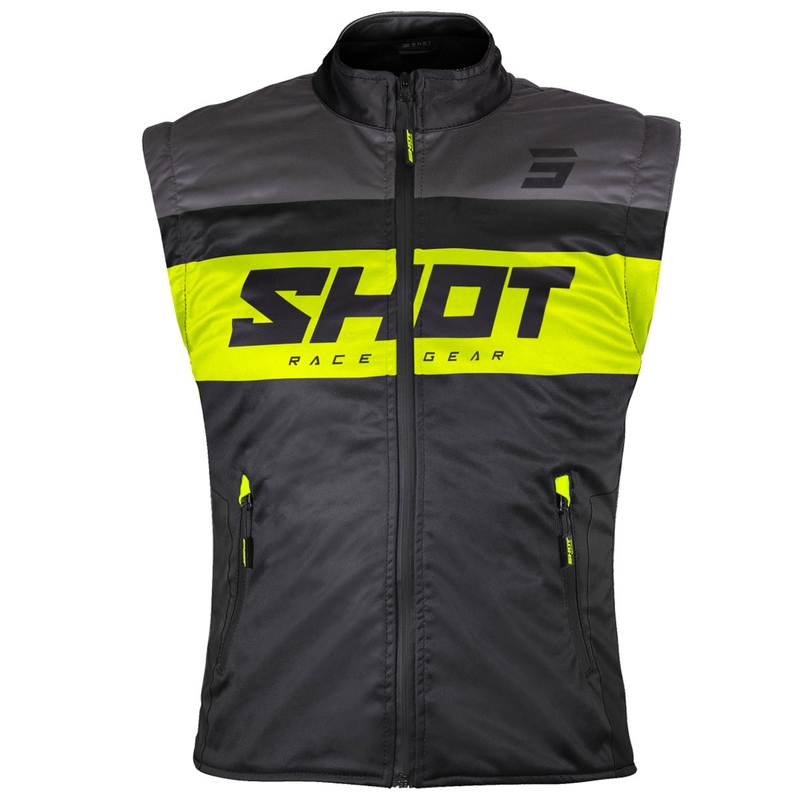 Kamizelka motocyklowa Shot Bodywarmer Lite czarno-fluo-żółta