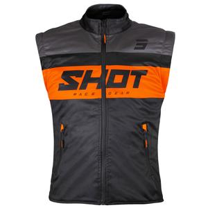 Kamizelka motocyklowa Shot Bodywarmer Lite czarno-pomarańczowa
